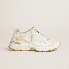 골든구스 빈티지 화이트 스타 화이트 레더와 메쉬 라이트스타 GMF00724.F006476.10272