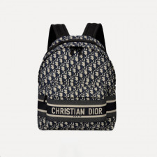 디올 트래블 백팩 블루 디올 오블리크 자카드 M6104STZQ-M928